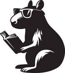 Anthropomorphic animal silhouette vector art Anthropomorphic animal vector illustration