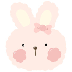 Cute little girl and her friends clip art set