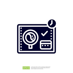 The image features a magnifying glass over a checklist with a clock, symbolizing analysis or verification of time-sensitive information.