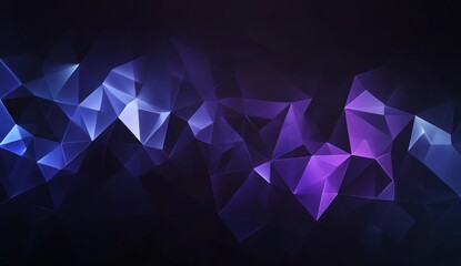 Abstract dark blue and purple geometric low poly background.