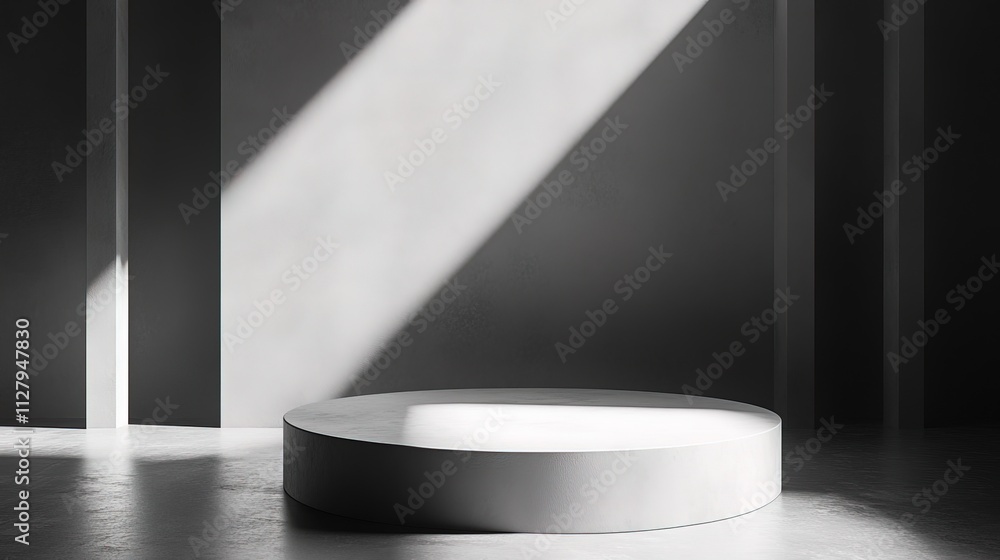 Poster minimal monochrome background with light gradient