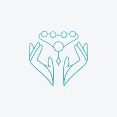 Minimalist Hand with Beads necklace Logo Design Inspiration