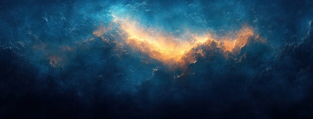 Abstract Deep Blue Teal Background Textured Gradient Modern Impressionism Soft Light