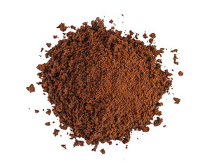 High-Quality PNG coffee powder Isolated on White Background – High Resolution - obrazy, fototapety, plakaty