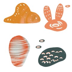 Abstract wallpaper icon leaf and plant summer walldecor and art