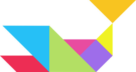 Whale tangram