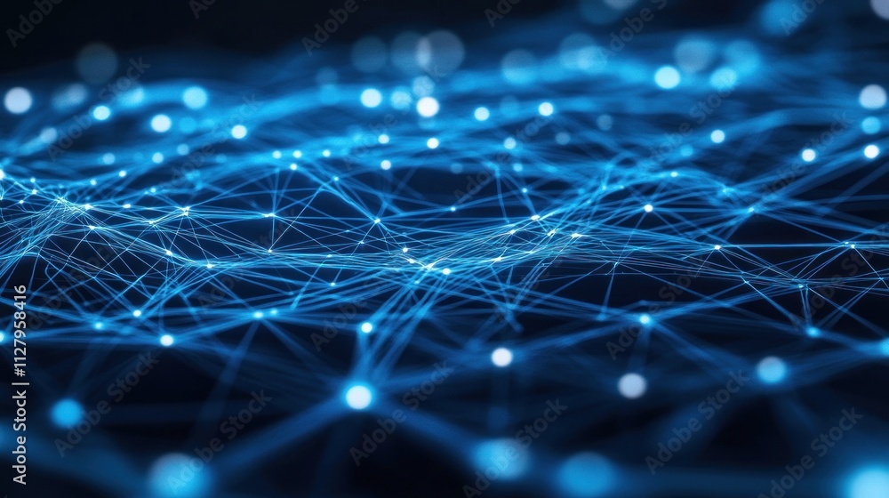 Aufkleber abstract digital network connection.