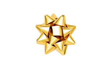 Golden Star Satin Gift Bow