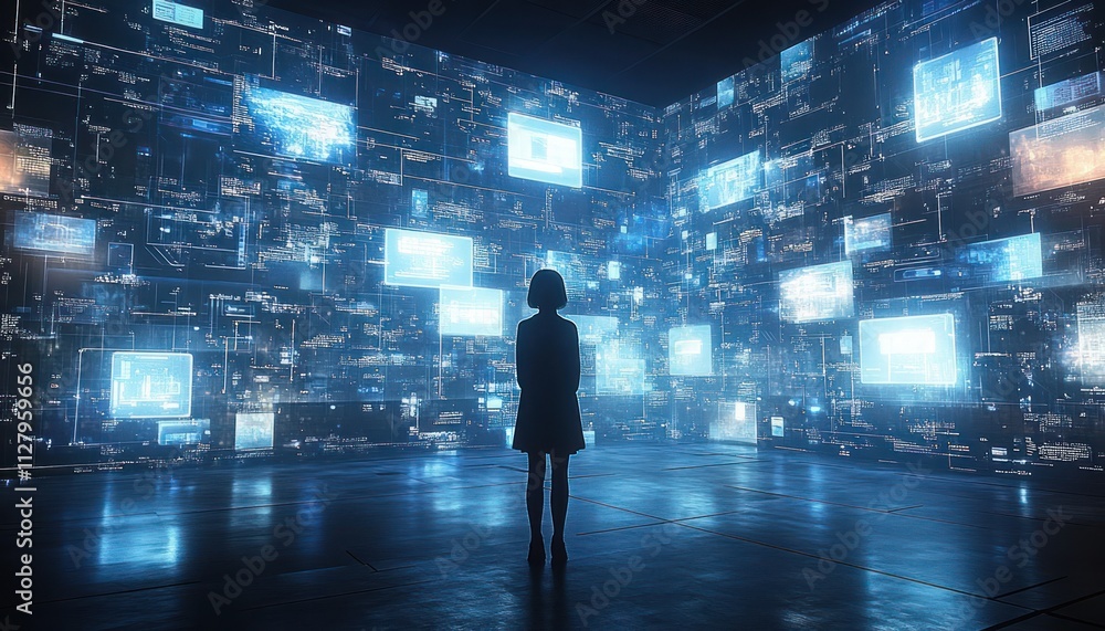 Aufkleber Digital Archive Exploration in a Virtual Reality Environment with Document Imaging Technologies and Cloud Storage Solutions