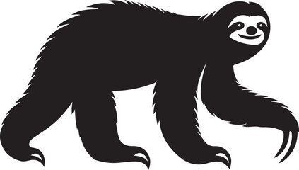Sloth silhouette vector, Sloth line art vector illustration © Hai
