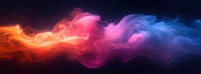 Obraz premium Vibrant Abstract Color Gradient Wave Background with Glowing Texture in Blue Pink and Black