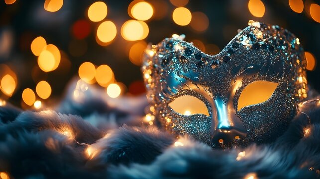 Masquerade Mask on Soft Cloth.