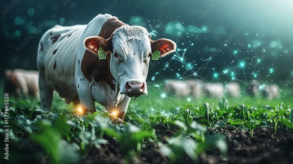 Poster integrated smart farm with iot sensors monitoring aquaculture connected digital networks enabling pr