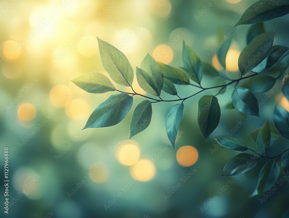 Poster sparkling light background with hazy depth and abstract dreaminess