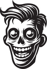 Zombie Head silhouette vector art, Zombie Head vector illustration design