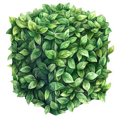 Obraz premium Watercolor Green Bush