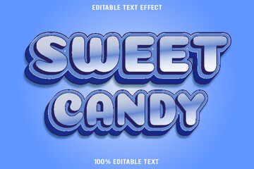  Sweet Candy editable text effect 3d emboss cartoon style