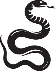 Snake silhouette vector art, Snake vector illustration