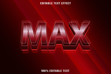 Max editable text effect 3d emboss elegant style