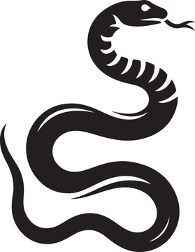 Snake silhouette vector art, Snake vector illustration