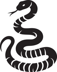 Snake silhouette vector art, Snake vector illustration
