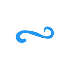 blue swirl swoosh element 