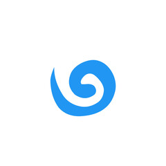 blue swirl swoosh element 