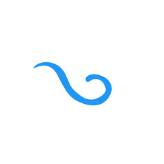 blue swirl swoosh element 