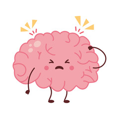 frustrated human brain with depression