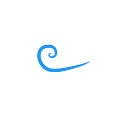 blue swirl swoosh element 