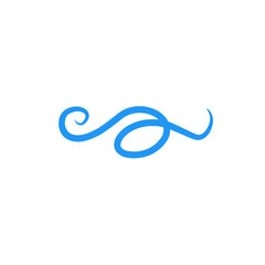 blue swirl swoosh element 