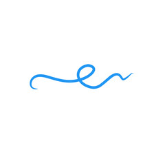 blue swirl swoosh element 