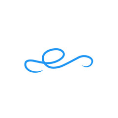 blue swirl swoosh element 