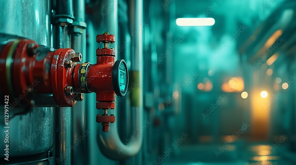 Poster advanced fire sprinkler system integrated with a smart monitoring network providing real time fire d