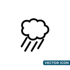 Simple Cloud Icon Design Template 