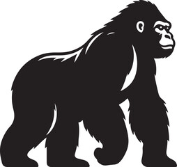 Gorilla silhouette vector art