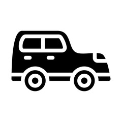 Fototapeta premium City Car Solid Icon