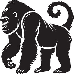 Gorilla silhouette vector art