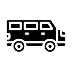 Minibus Car Solid Icon