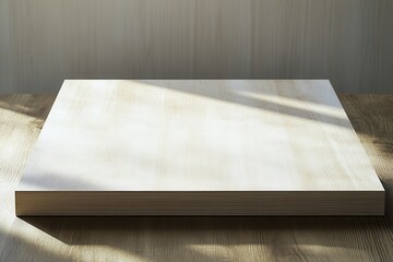 Simple wooden surface with soft lighting.