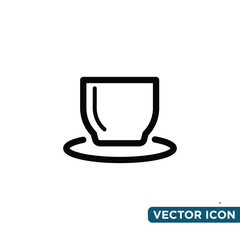 Simple Cup of Coffee icon Design Template 