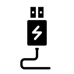 USB Plug Solid Icon