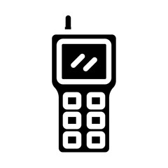 Vintage Cell Phone Solid Icon