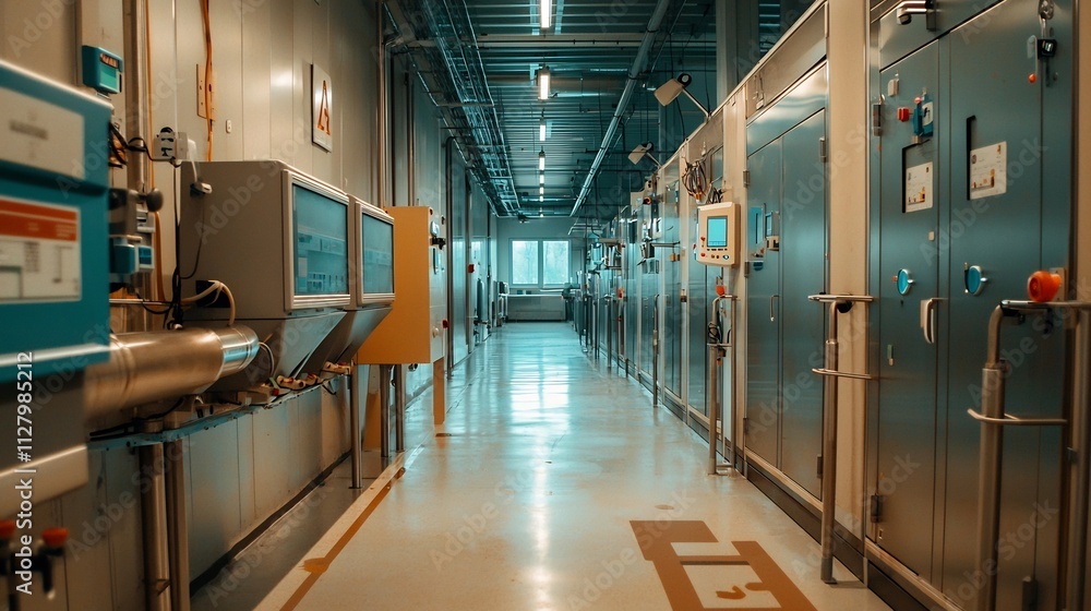 Poster photograph of an automated feeding system integrated into a smart farming network operating in a mod