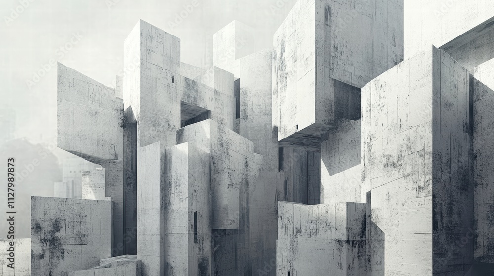 Aufkleber Abstract Geometric Structures in Modern Art Style for Background Use