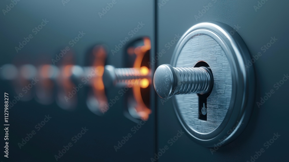Poster illustration of shield locking a password input box