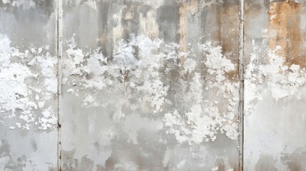 Weathered Concrete Wall Shows Paint Flaking And Age