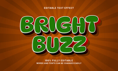 bright buzz editable text effects with a happy and kids theme