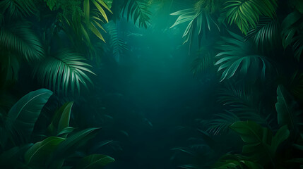 Lush Tropical Jungle Background Illustration
