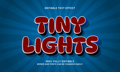 tiny lights editable text effects with a happy and kids theme